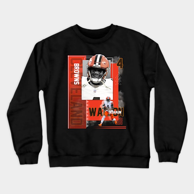 Cleveland Browns Deshaun Watson 4 Crewneck Sweatshirt by today.i.am.sad